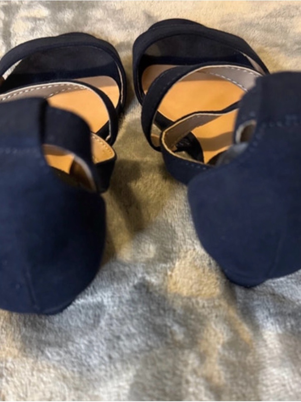 Dream Pairs Cross-strap Wedge Sandals Navy 9M - Picture 5 of 8